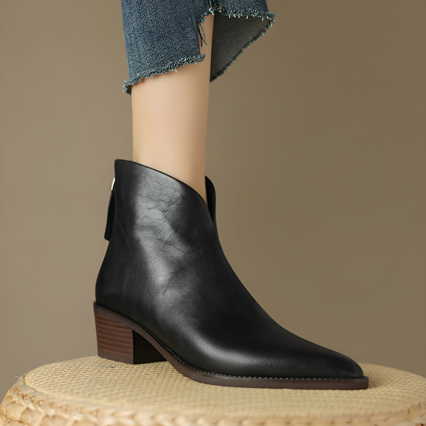 Aurélie™ | Bottines de Luxe à Talon Bas Élégant