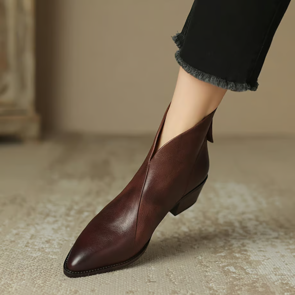 Aurélie™ | Bottines de Luxe à Talon Bas Élégant