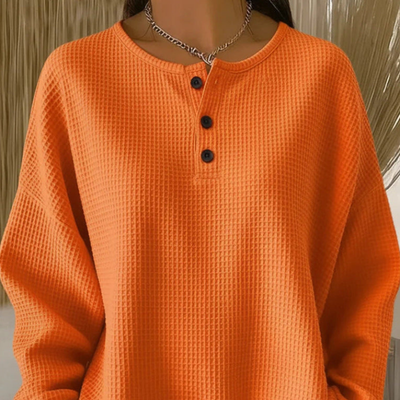 Mélina™ – Haut Gaufré Doux et Élégant au Confort Décontracté